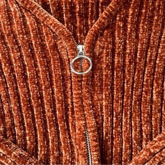 Women’s SO Orange Zip Up Sweater Size Small - Picture 2 of 3